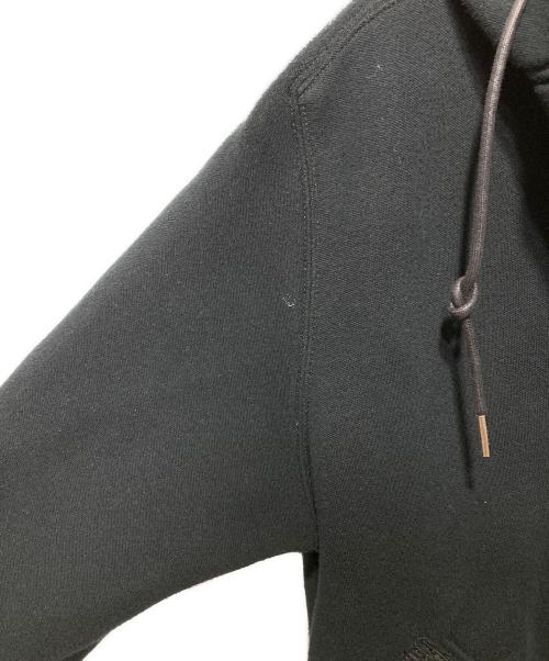 sacai（サカイ）sacai (サカイ) Sponge Sweat Hoodie/スポンジスウェットフーディ ネイビー×ブラック サイズ:2の古着・服飾アイテム