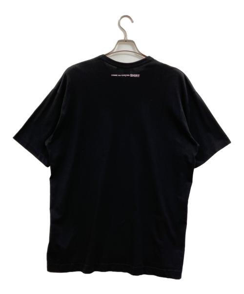 COMME des GARCONS SHIRT（コムデギャルソンシャツ）COMME des GARCONS SHIRT (コムデギャルソンシャツ) コットンジャージクルーネックS/Sロゴカットソー ブラック サイズ:Mの古着・服飾アイテム