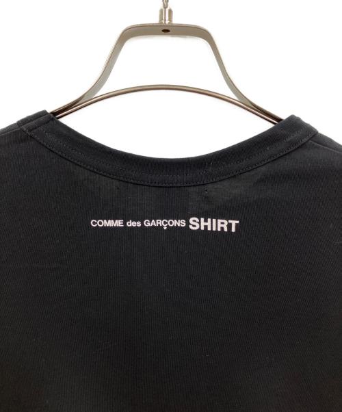 COMME des GARCONS SHIRT（コムデギャルソンシャツ）COMME des GARCONS SHIRT (コムデギャルソンシャツ) コットンジャージクルーネックS/Sロゴカットソー ブラック サイズ:Mの古着・服飾アイテム