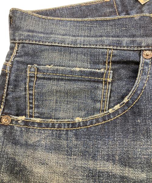 A BATHING APE（ア ベイシング エイプ）A BATHING APE (ア ベイシング エイプ) バック刺繍デニムパンツ インディゴ サイズ:Sの古着・服飾アイテム