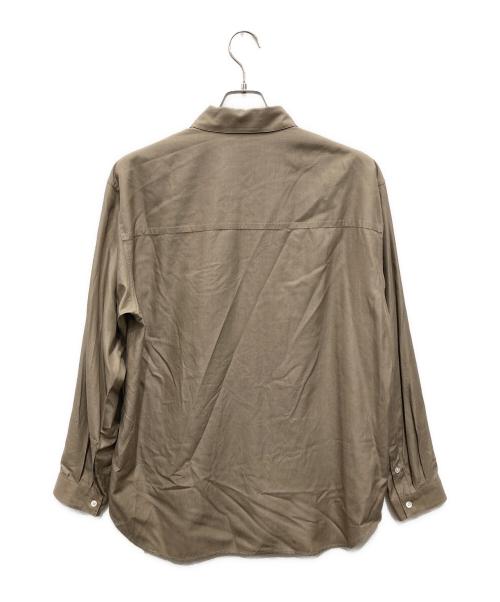 ATON（エイトン）ATON (エイトン) SHORT FIBER SILK WASHED SHIRT/ショート ファイバー シルク ウォッシュド シャツ キャメル サイズ:44の古着・服飾アイテム