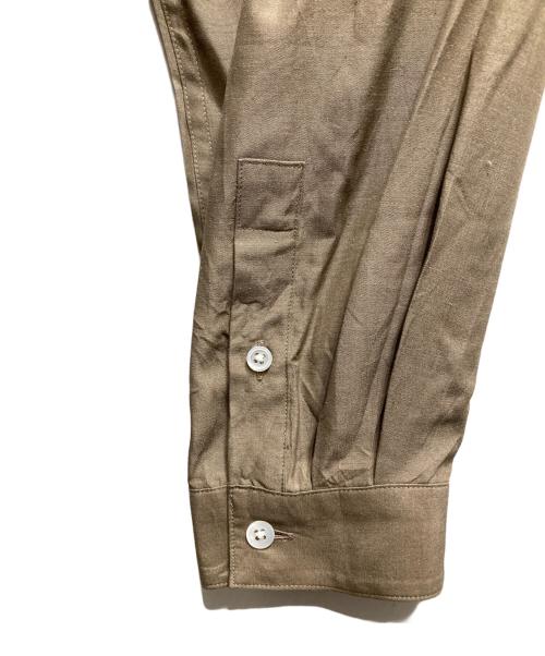 ATON（エイトン）ATON (エイトン) SHORT FIBER SILK WASHED SHIRT/ショート ファイバー シルク ウォッシュド シャツ キャメル サイズ:44の古着・服飾アイテム