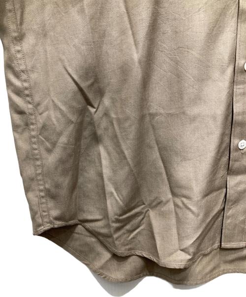 ATON（エイトン）ATON (エイトン) SHORT FIBER SILK WASHED SHIRT/ショート ファイバー シルク ウォッシュド シャツ キャメル サイズ:44の古着・服飾アイテム