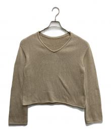 L'appartement（アパルトモン）の古着「Cotton 3G Vneck Knit」｜ベージュ