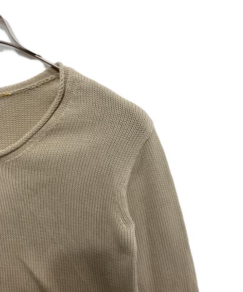 L'appartement（アパルトモン）L'appartement (アパルトモン) Cotton 3G Vneck Knit ベージュ サイズ:FREEの古着・服飾アイテム