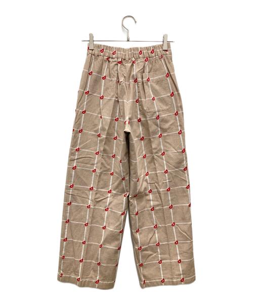 DOUBLE STANDARD CLOTHING（ダブルスタンダードクロージング）DOUBLE STANDARD CLOTHING (ダブルスタンダードクロージング) チェックペイズリージャガードパンツ ベージュ サイズ:36の古着・服飾アイテム