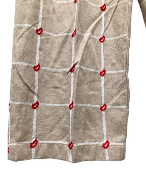 DOUBLE STANDARD CLOTHING（ダブルスタンダードクロージング）DOUBLE STANDARD CLOTHING (ダブルスタンダードクロージング) チェックペイズリージャガードパンツ ベージュ サイズ:36の古着・服飾アイテム