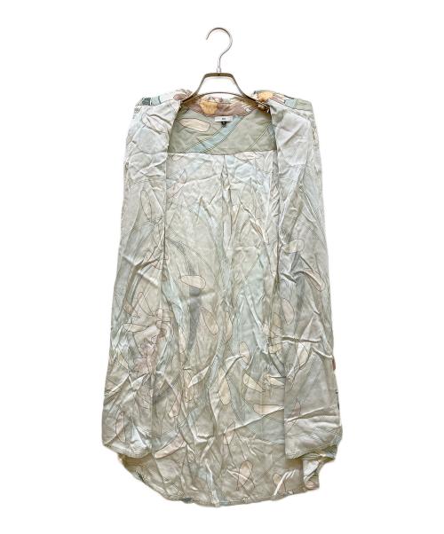 Sov.（ソブ）Sov. (ソブ) レーヨンフラワープリントノースリーブシャツ ミントフラワー サイズ:36の古着・服飾アイテム