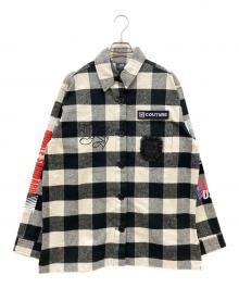 DOUBLE STANDARD CLOTHING×PINK PANTHER（ダブルスタンダードクロージング×ピンクパンサー）の古着「オリジナルチェックシャツ」｜ブラック×ホワイト
