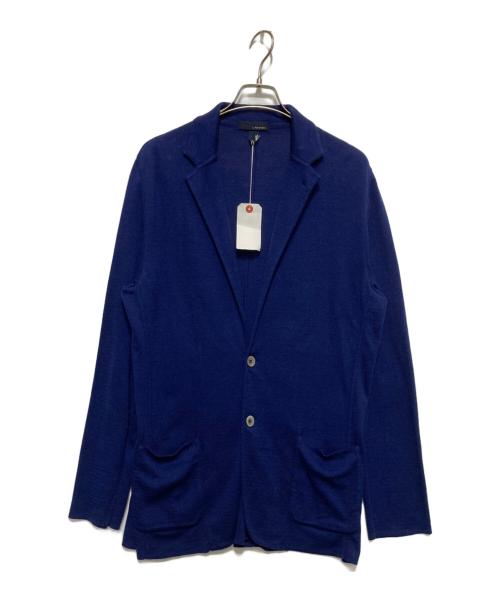 LARDINI（ラルディーニ）LARDINI (ラルディーニ) 2Bコットンニットジャケット ネイビー サイズ:Lの古着・服飾アイテム