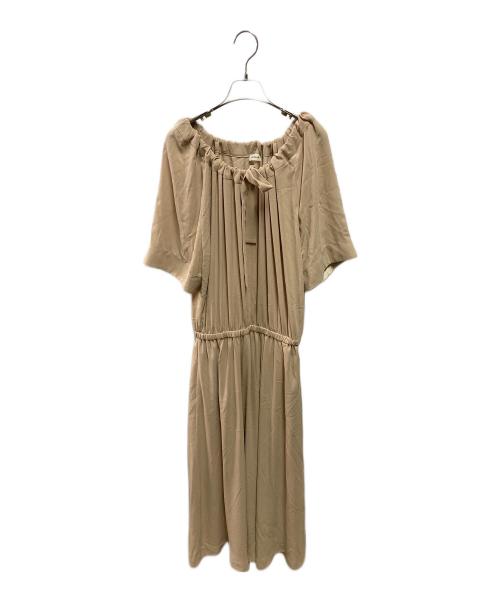 CYCLAS（シクラス）CYCLAS (シクラス) ギャザーワンピース ベージュ サイズ:36の古着・服飾アイテム