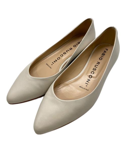 FABIO RUSCONI（ファビオルスコーニ）FABIO RUSCONI (ファビオルスコーニ) フラットプレーンパンプス アイボリー サイズ:36 1/2の古着・服飾アイテム