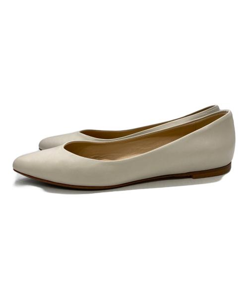 FABIO RUSCONI（ファビオルスコーニ）FABIO RUSCONI (ファビオルスコーニ) フラットプレーンパンプス アイボリー サイズ:36 1/2の古着・服飾アイテム