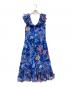 TADASHI SHOJI (タダシ ショージ) ラッフルトリム アクアリウム カクテルドレス ブルー サイズ:SIZE 8：10000円