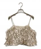 AEWEN MATOPHイウエン マトフ）の古着「テープ フリンジ キャミソール」｜ベージュ