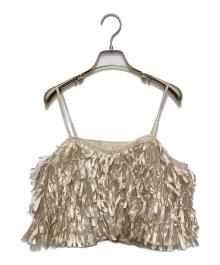 AEWEN MATOPH（イウエン マトフ）の古着「テープ フリンジ キャミソール」｜ベージュ