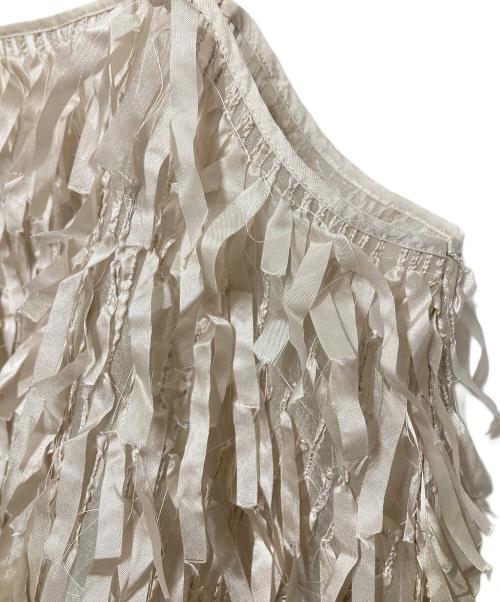 AEWEN MATOPH（イウエン マトフ）AEWEN MATOPH (イウエン マトフ) テープ フリンジ キャミソール ベージュ サイズ:Fの古着・服飾アイテム
