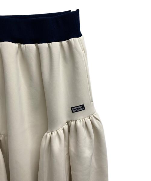 foufou（フーフー ザドレス）foufou (フーフー) track candy skirt(トラック　キャンディー　スカート） アイボリー×ネイビー サイズ:１の古着・服飾アイテム
