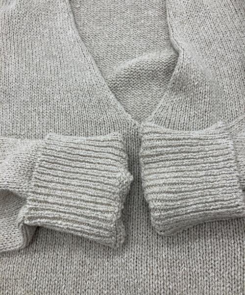 MUSE de Deuxieme Classe（ミューズ ドゥーズィエム クラス）MUSE de Deuxieme Classe (ミューズ ドゥーズィエム クラス) Lily Linen Vネック プルオーバー ベージュ サイズ:Free 未使用品の古着・服飾アイテム