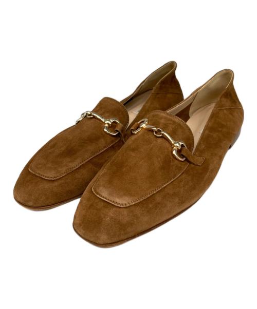 FABIO RUSCONI（ファビオルスコーニ）FABIO RUSCONI (ファビオルスコーニ) スウェードビットローファー キャメル サイズ:38の古着・服飾アイテム