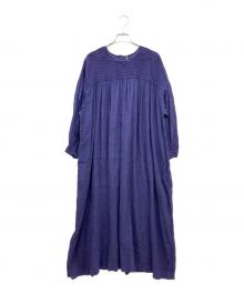 maison de soil（メゾンドソイル）の古着「BACK OPENING PULLOVER DRESS WITH MINI PINTUCK」｜ネイビー