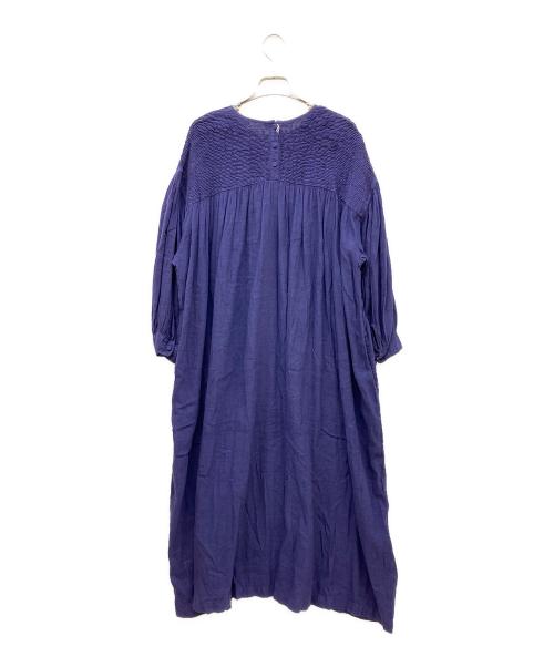 maison de soil（メゾンドソイル）maison de soil (メゾンドソイル) BACK OPENING PULLOVER DRESS WITH MINI PINTUCK ネイビー サイズ:2の古着・服飾アイテム