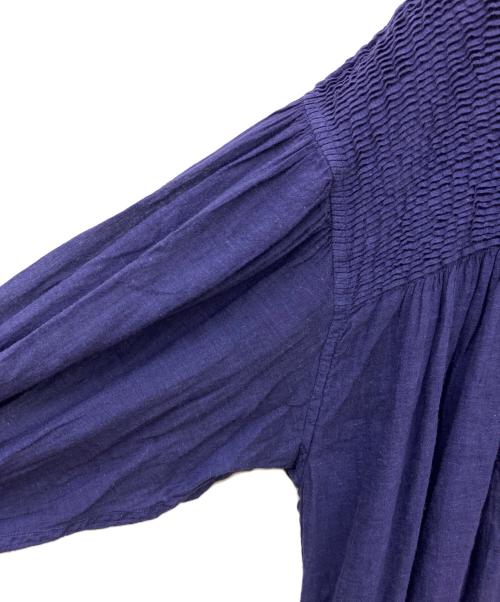 maison de soil（メゾンドソイル）maison de soil (メゾンドソイル) BACK OPENING PULLOVER DRESS WITH MINI PINTUCK ネイビー サイズ:2の古着・服飾アイテム