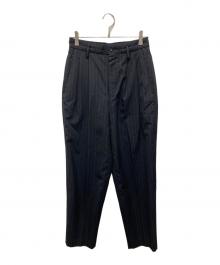 COMME des GARCONS（コムデギャルソン）の古着「ピストライプタックパンツ」｜ネイビー