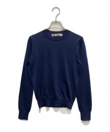 COMME des GARCONS（コムデギャルソン）の古着「クルーネックニット」｜ネイビー