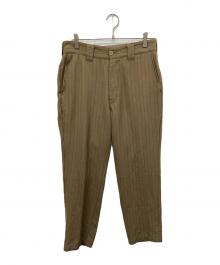 BEDWIN &THE HEARTBREAKERS（ベドウィンアンドザ ハートブレイカーズ）の古着「10L PIN-STRIPE PANTS」｜ベージュ