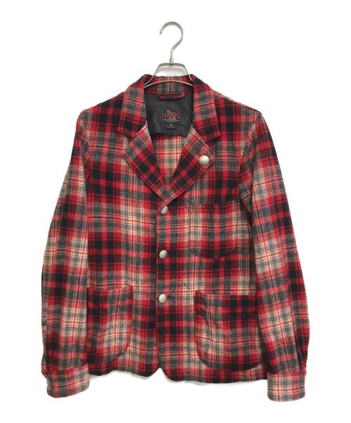 WOOLRICH（ウールリッチ）WOOLRICH (ウールリッチ) フランネルテーラードジャケット レッド サイズ:Mの古着・服飾アイテム