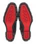 中古・古着 Christian Louboutin (クリスチャン・ルブタン) スタッズサイドゴアスウェードブーツ ブラウン サイズ:SIZE401/2：28000円