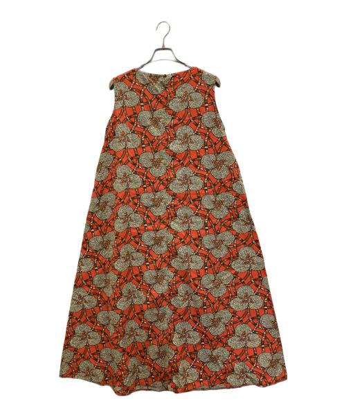 LE GLAZIK（ル グラジック）LE GLAZIK (ル グラジック) バティックノースリーブワンピース オレンジ サイズ:36の古着・服飾アイテム