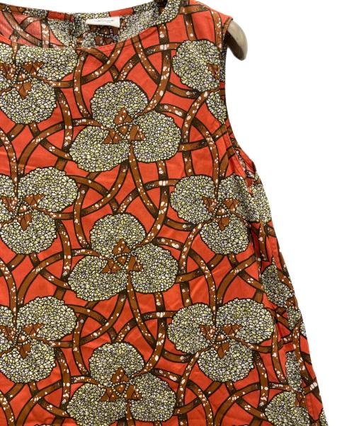 LE GLAZIK（ル グラジック）LE GLAZIK (ル グラジック) バティックノースリーブワンピース オレンジ サイズ:36の古着・服飾アイテム