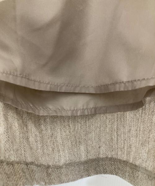 中川政七商店（ナカガワマサシチショウテン）中川政七商店 (ナカガワマサシチショウテン) ウール麻ツイードワイドパンツ ベージュ サイズ:freeの古着・服飾アイテム