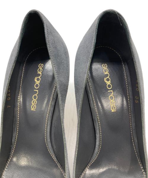 sergio rossi（セルジオロッシ）sergio rossi (セルジオロッシ) スウェードパンプス ネイビー サイズ:35の古着・服飾アイテム