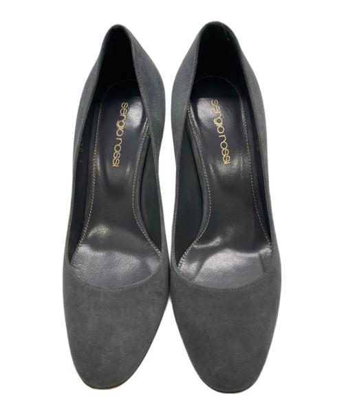 sergio rossi（セルジオロッシ）sergio rossi (セルジオロッシ) スウェードパンプス ネイビー サイズ:35の古着・服飾アイテム