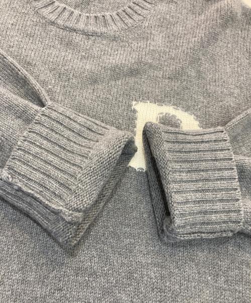 Denham（デンハム）Denham (デンハム) Dロゴクルーネックニット　01-24-12-71-011 グレー サイズ:Lの古着・服飾アイテム