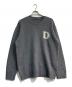 Denham（デンハム）の古着「Dロゴクルーネックニット　01-24-12-71-011」｜グレー