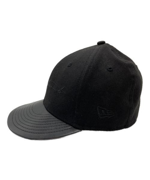 Yohji Yamamoto pour homme（ヨウジヤマモト プールオム）Yohji Yamamoto pour homme (ヨウジヤマモト プールオム) New Era (ニューエラ) レザー切替キャップ ブラック サイズ:7 1/8の古着・服飾アイテム