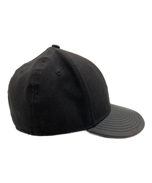 Yohji Yamamoto pour homme（ヨウジヤマモト プールオム）Yohji Yamamoto pour homme (ヨウジヤマモト プールオム) New Era (ニューエラ) レザー切替キャップ ブラック サイズ:7 1/8の古着・服飾アイテム