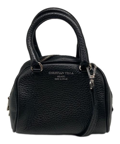 CHRISTIAN VILLA（クリスチャンヴィラ）CHRISTIAN VILLA (クリスチャンヴィラ) ミニボストンバッグ ブラックの古着・服飾アイテム