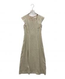 THE PERMANENT EYE（ザ パーマネント アイ）の古着「cap sleeve tuck dress」｜ベージュ