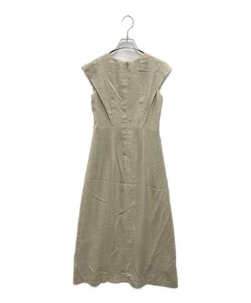 THE PERMANENT EYE（ザ パーマネント アイ）THE PERMANENT EYE (ザ パーマネント アイ) cap sleeve tuck dress ベージュ サイズ:1の古着・服飾アイテム