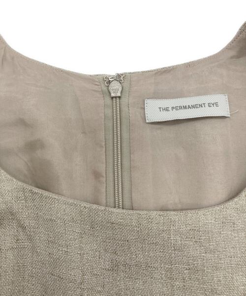 THE PERMANENT EYE（ザ パーマネント アイ）THE PERMANENT EYE (ザ パーマネント アイ) cap sleeve tuck dress ベージュ サイズ:1の古着・服飾アイテム