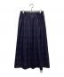 MACPHEE（マカフィー）の古着「ウールブライトチェックギャザーロングスカート」｜ネイビー