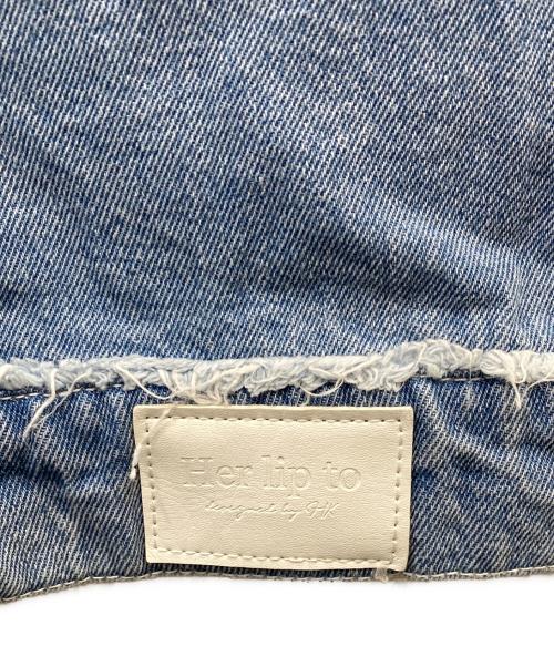 HER LIP TO（ハーリップトゥ）Her lip to (ハーリップトゥ) デニムジャケット インディゴ サイズ:Sの古着・服飾アイテム