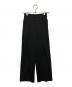 YORI（ヨリ）の古着「サテンセンタープレスワイドパンツ」｜ブラック