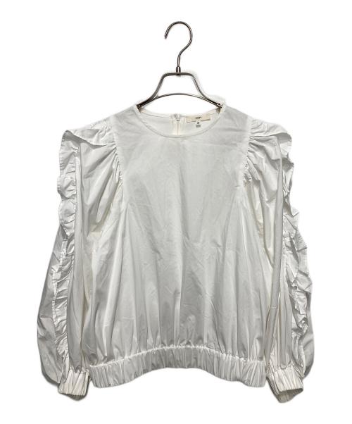 YORI（ヨリ）yori (ヨリ) フリルスリーブブラウス ホワイト サイズ:36の古着・服飾アイテム