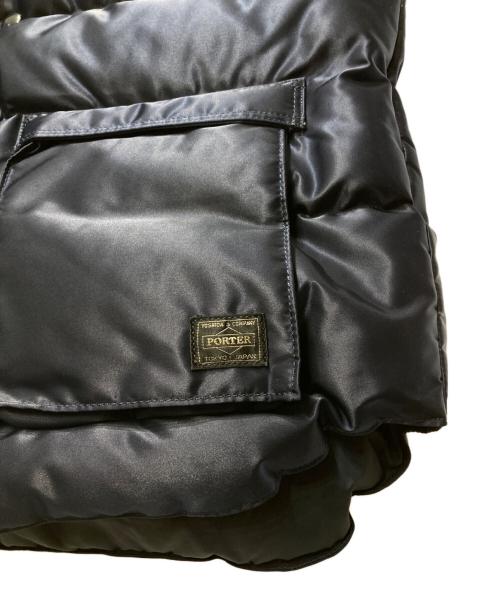 RockyMountainFeatherBed（ロッキーマウンテンフェザーベッド）RockyMountainFeatherBed (ロッキーマウンテンフェザーベッド) PORTER (ポーター) BEAMS (ビームス) ヨークレザーダウンベスト ネイビー サイズ:40の古着・服飾アイテム